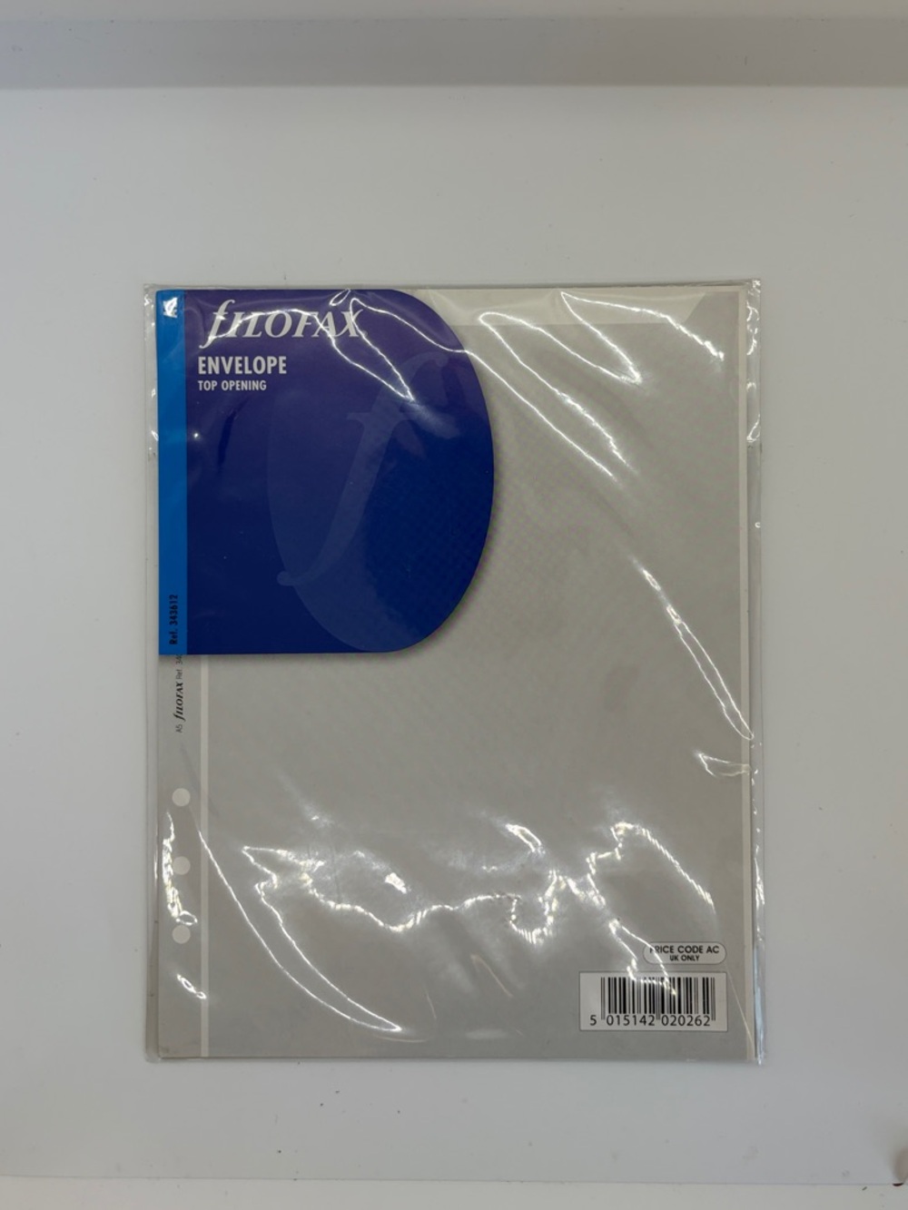 New Filofax A5 Organizer Refill - Transparent Envelope, Top Opening